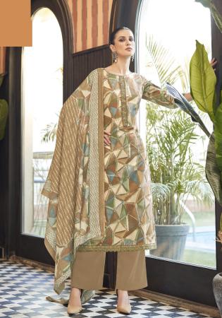 Picture of Well Formed Cotton Slate Grey Straight Cut Salwar Kameez