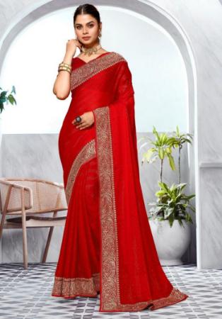 Picture of Appealing Silk Dark Red Saree