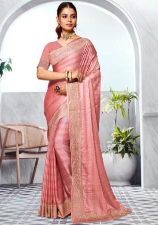 Picture of Comely Silk Pale Violet Red Saree