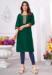 Picture of Comely Rayon & Cotton Dark Green Kurtis And Tunic
