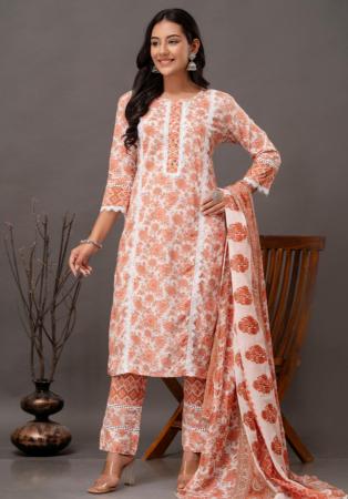 Picture of Rayon & Cotton Burly Wood Readymade Salwar Kameez