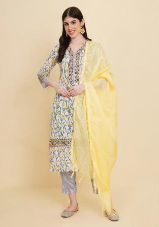 Picture of Superb Cotton White Readymade Salwar Kameez