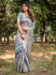 Picture of Sightly Silk Steel Blue Saree