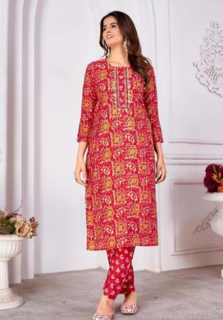 Picture of Sightly Chiffon Indian Red Readymade Salwar Kameez