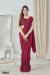 Picture of Magnificent Lycra Fire Brick Saree