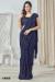 Picture of Grand Lycra Navy Blue Saree