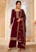 Picture of Statuesque Georgette Brown Straight Cut Salwar Kameez