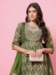 Picture of Cotton & Silk Olive Drab Readymade Salwar Kameez