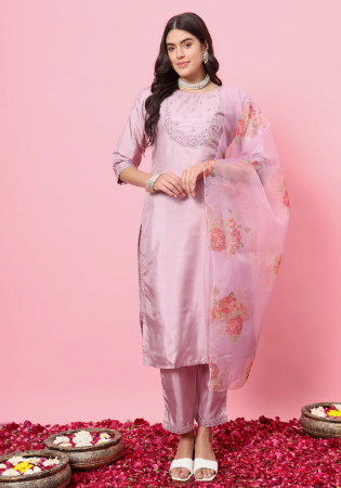 Picture of Classy Silk Thistle Readymade Salwar Kameez