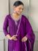 Picture of Statuesque Chiffon Purple Readymade Salwar Kameez