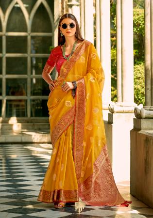 Picture of Wonderful Silk Orange Saree